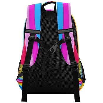 Amazon.co.jp: [SAMAU] リュック ストライプ レインボー 虹色